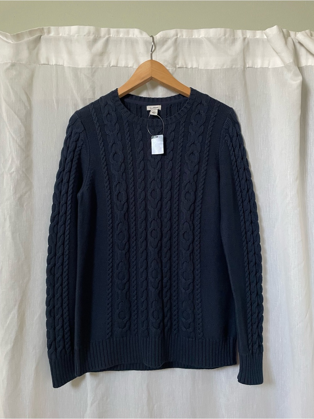L.L. Bean women's Navy Double L Crewneck Sweater